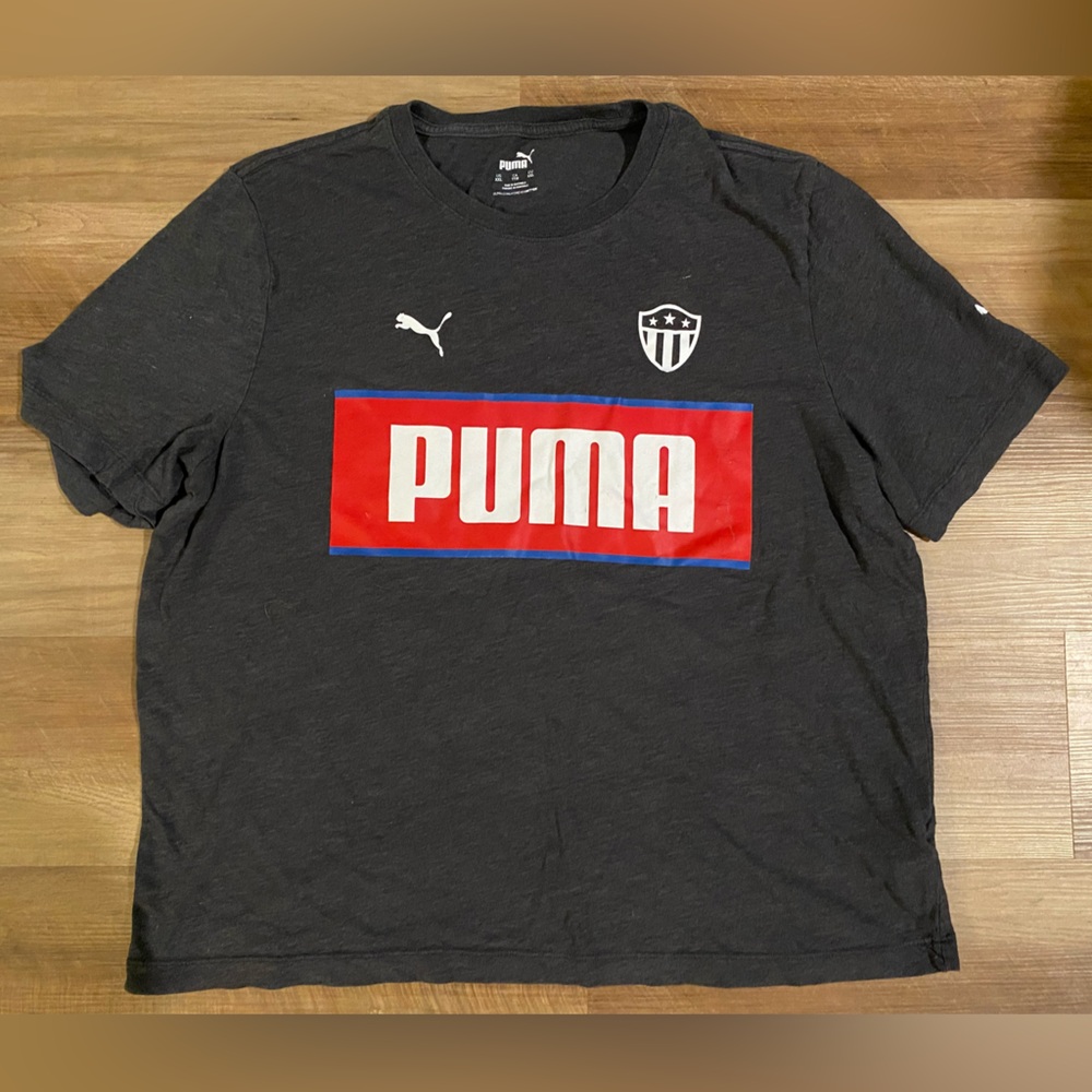 Puma Black Tee with Red and White Logo
